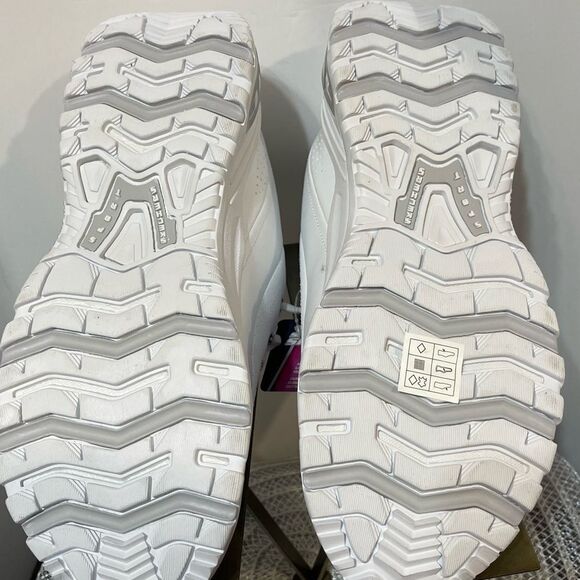 Sketchers Women’s Sport Premium Sneaker Size 10 White Leather NWT - Picture 11 of 12